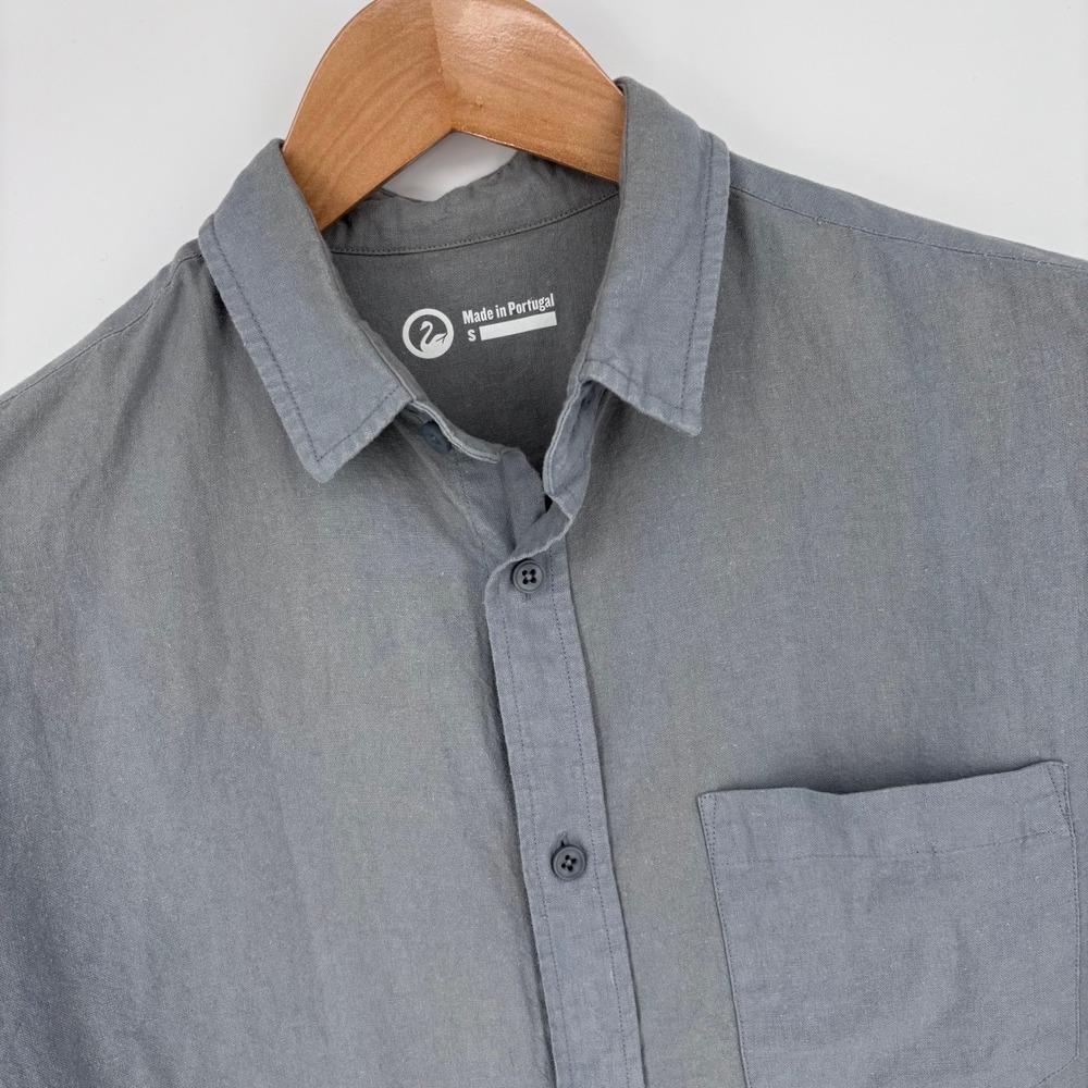 Outlier Ramienorth Boxford Shirt Mens Small Gray Long Sleeve Button Up S259 FLAW
